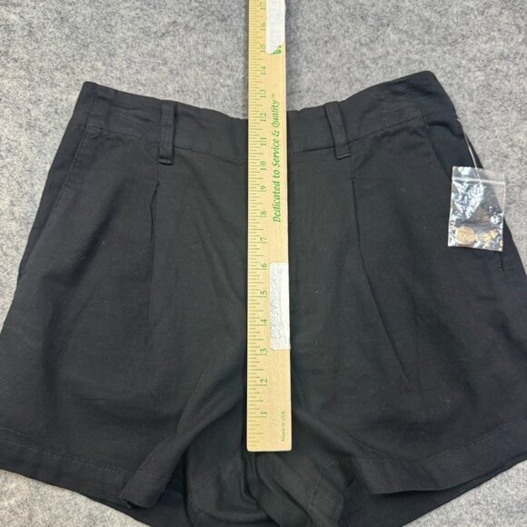 Lauren Conrad Shorts Womens Size 6 Black High Rise Chino Pleated Pockets NEW $36 - Picture 8 of 11